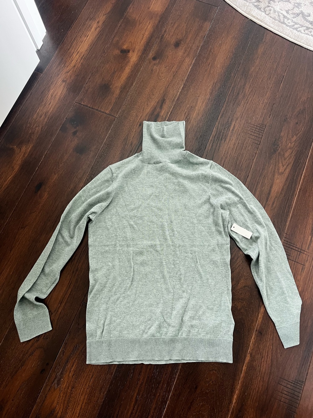 Classic fit lightweight sage green Turtleneck Sweater